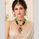 Manisha Jewellery Elegant Polki Kundan Stone Double Necklace Set for Women