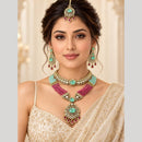 Manisha Jewellery Elegant Polki Kundan Stone Double Necklace Set for Women