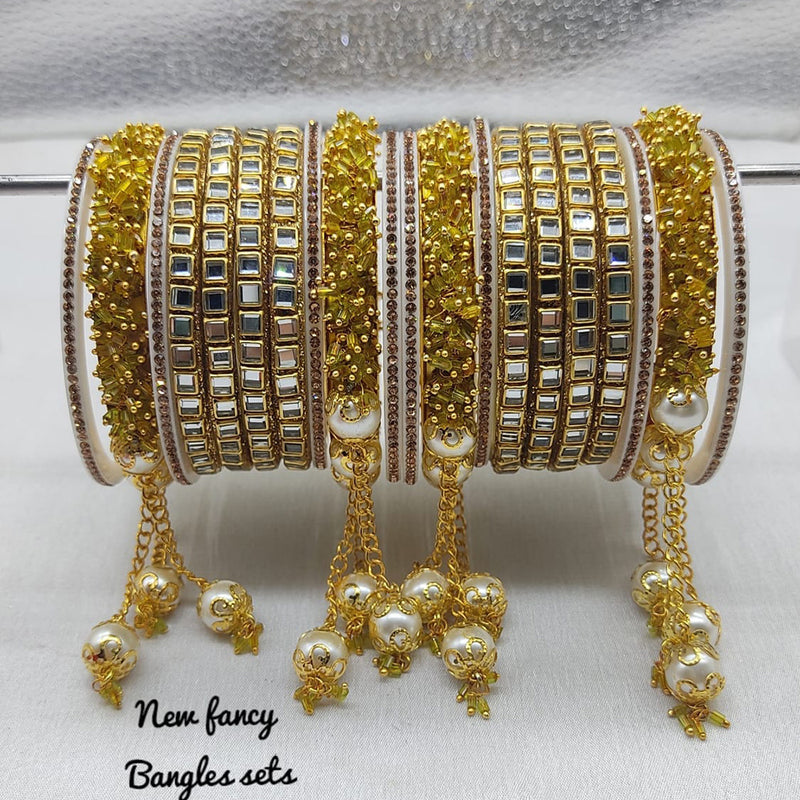 Lucentarts Jewellery Gold Plated Bangle Set