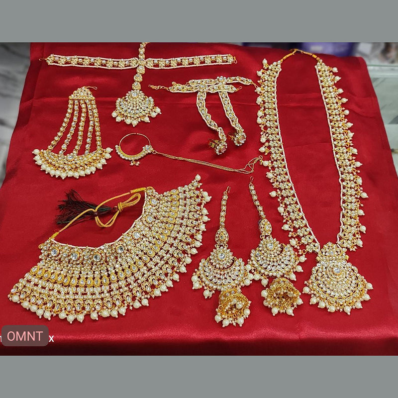 Lucentarts Jewellery Gold Plated Bridal Set