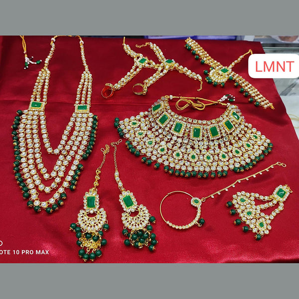 Lucentarts Jewellery Gold Plated Bridal Set