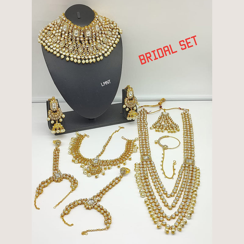 Lucentarts Jewellery Gold Plated Bridal Set