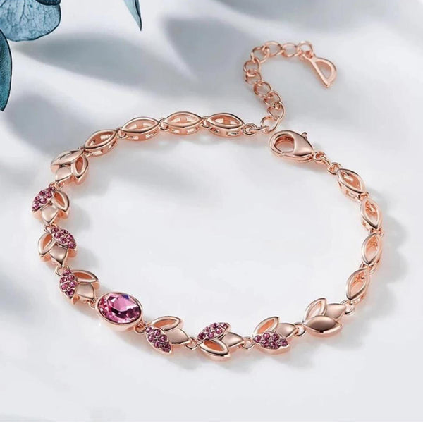 Lucentarts Jewellery Rose Gold Plated Openable Bracelates