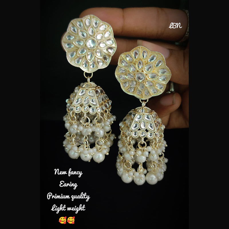 Lucentarts Jewellery Gold Plated Jhumki Earrings