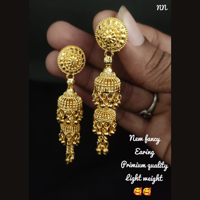 Lucentarts Jewellery Gold Plated Jhumki Earrings