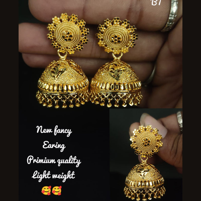 Lucentarts Jewellery Gold Plated Jhumki Earrings