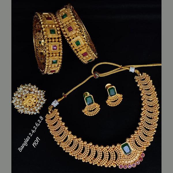 Lucentarts Jewellery Gold Plated Jewellery Combo Set