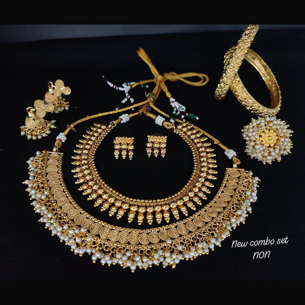Lucentarts Jewellery Gold Plated Jewellery Combo Set