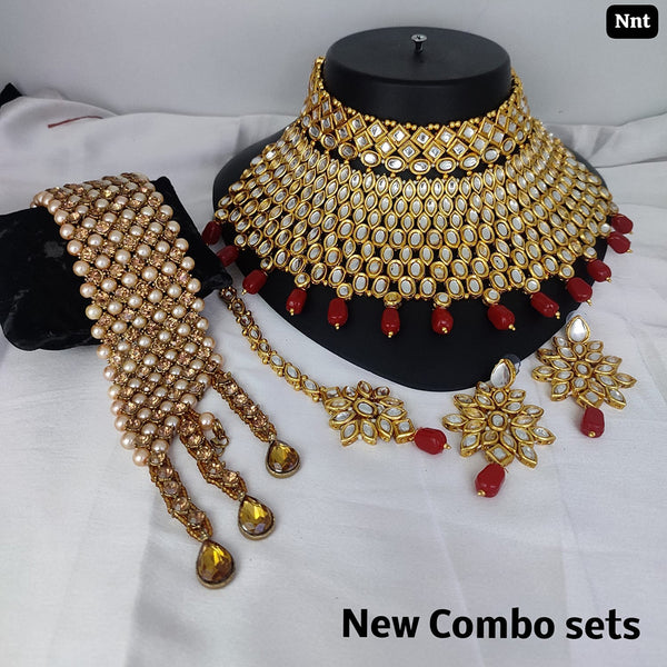 Lucentarts Jewellery Gold Plated Combo Set