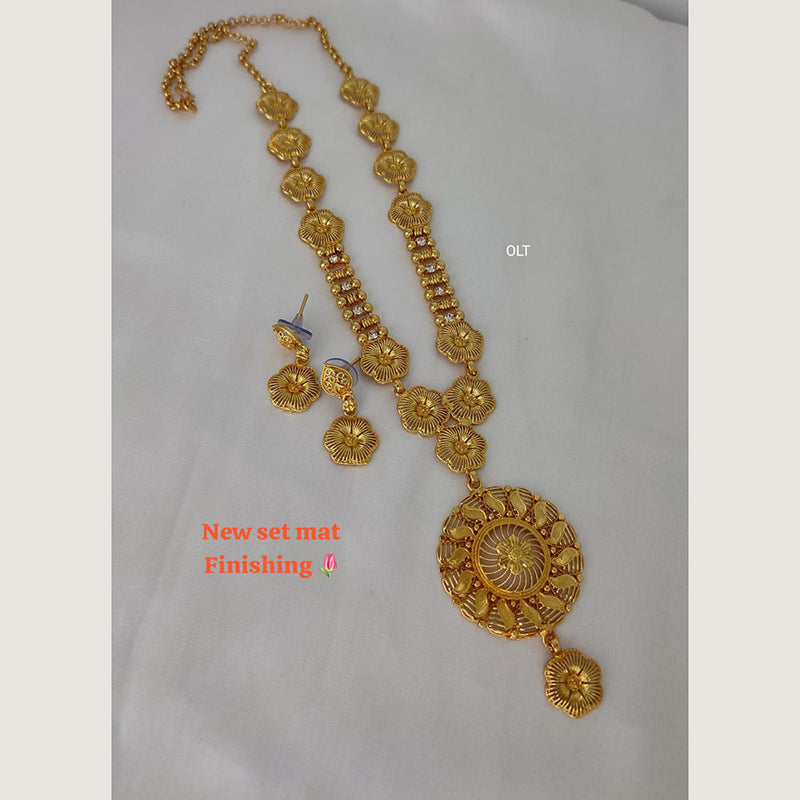 Lucentarts Jewellery Gold Plated Long  Necklace Set