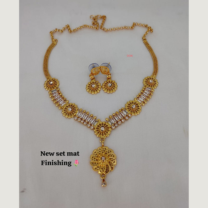 Lucentarts Jewellery Gold Plated Long  Necklace Set