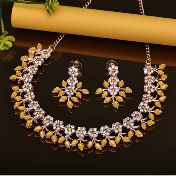 Lucentarts Jewellery Gold Plated Necklace Set