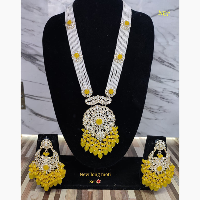 Lucentarts Jewellery Gold Plated Long Necklace Set