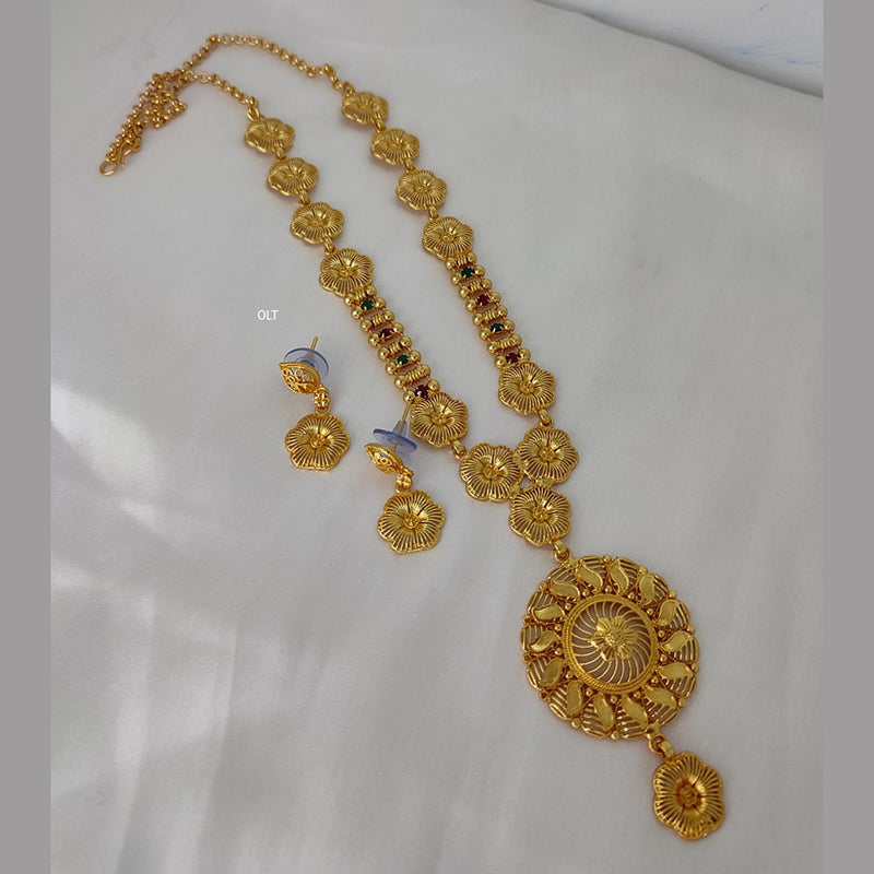 Lucentarts Jewellery Gold Plated Long Necklace Set