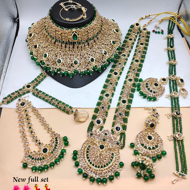 Lucentarts Jewellery Gold Plated Bridal Necklace Set