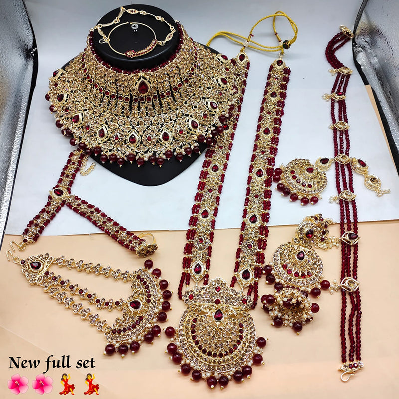 Lucentarts Jewellery Gold Plated Bridal Necklace Set