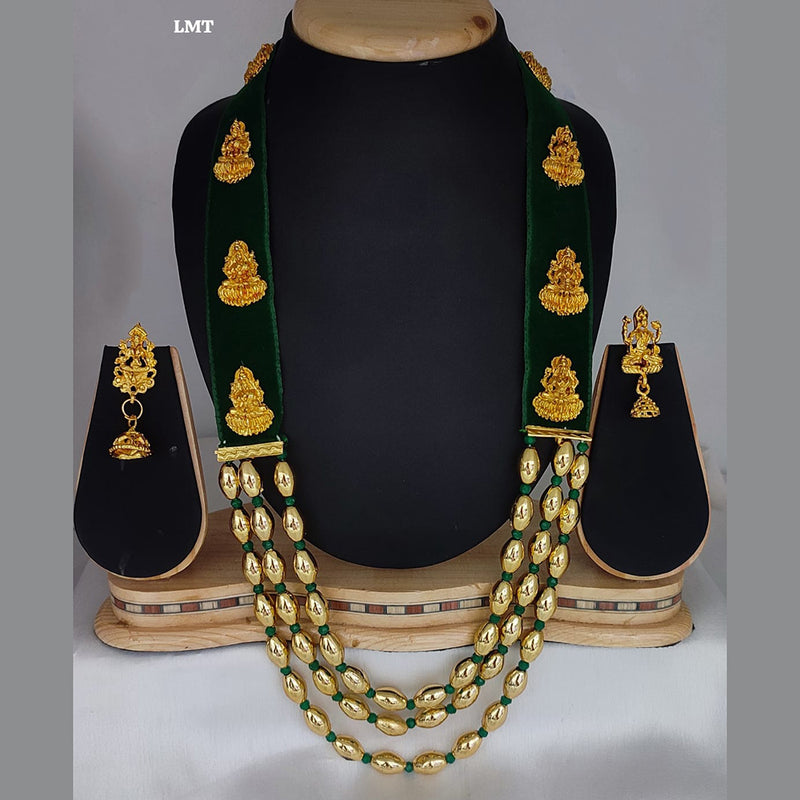 Lucentarts Jewellery Gold Plated Long Necklace Set