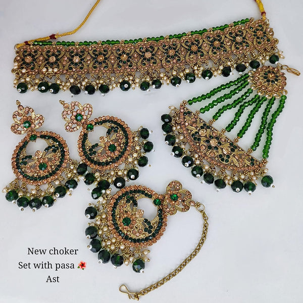 Lucentarts Jewellery Gold Plated Austrian Stone Choker Necklace Set