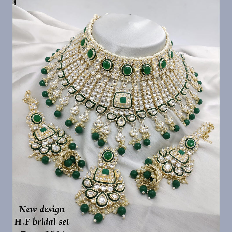 Lucentarts Jewellery Gold Plated Kundan And Meenakari Necklace Set