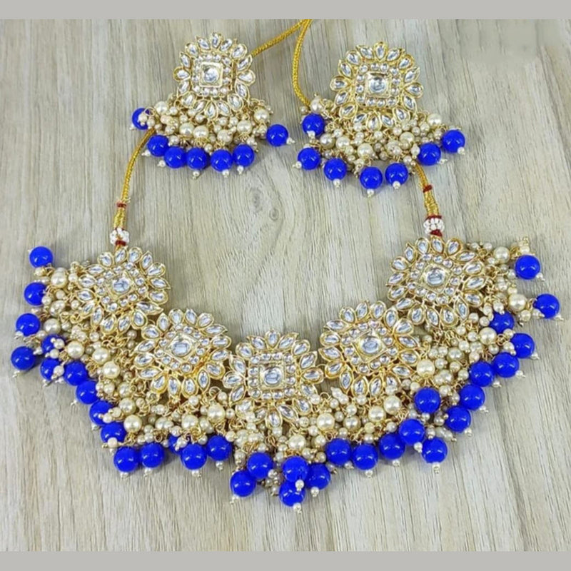 Lucentarts Jewellery Gold Plated Kundan Necklace Set