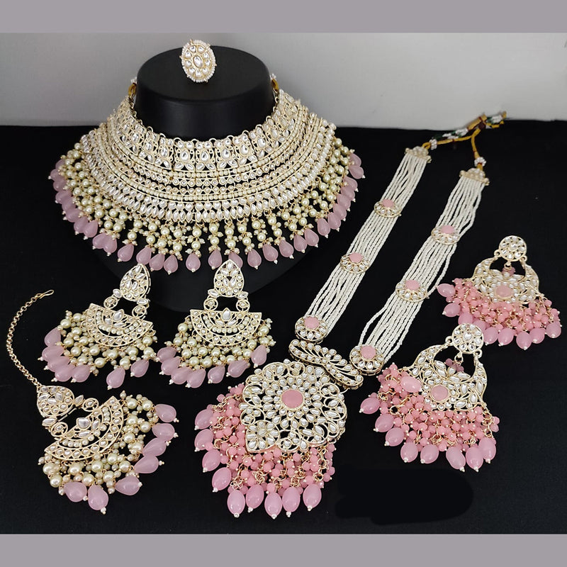 Lucentarts Jewellery Kundan Double Necklace Set