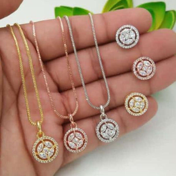 Lucentarts Jewellery AD Chain Pendant Set