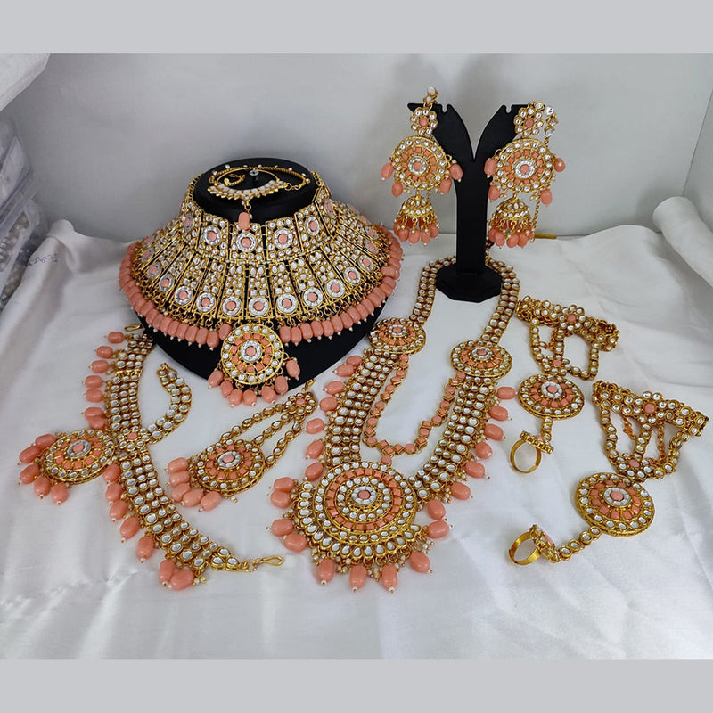 Lucentarts Jewellery Gold Plated Kundan Bridal Set