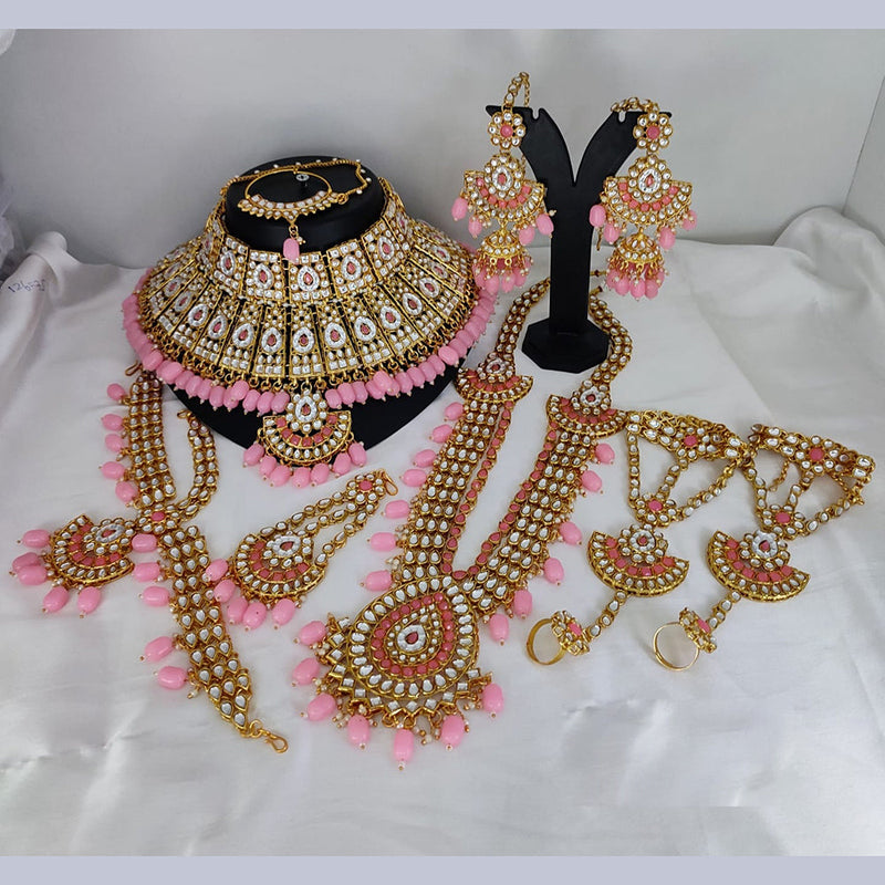 Lucentarts Jewellery Gold Plated Kundan Bridal Set