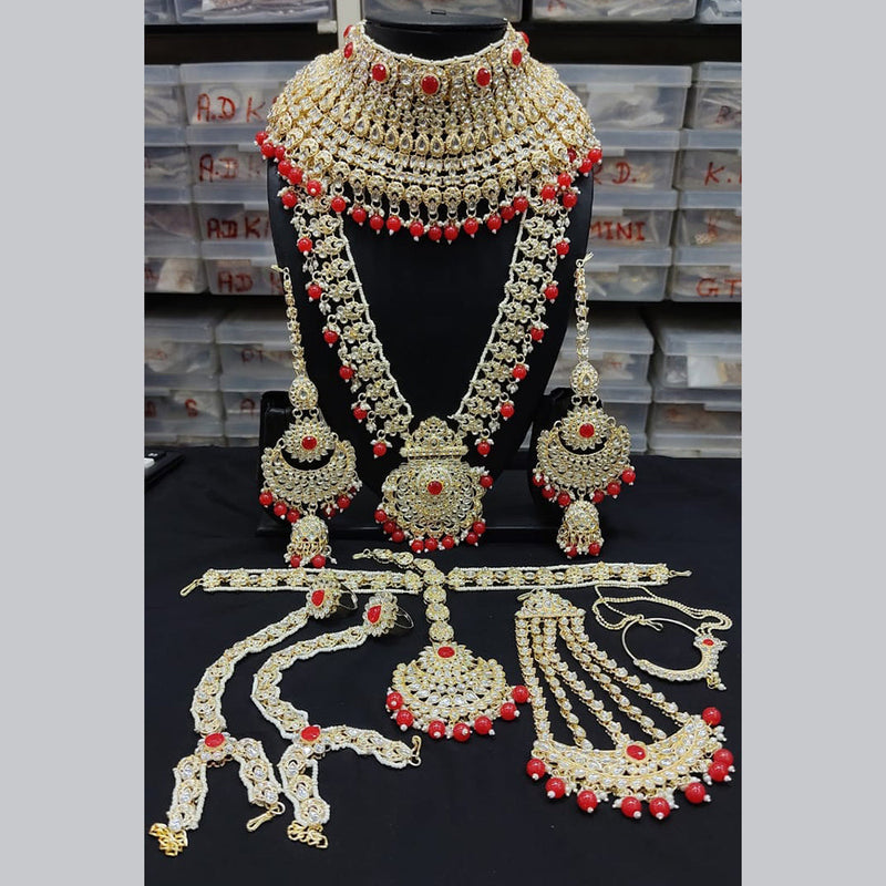 Lucentarts Jewellery Gold Plated Kundan Bridal Set