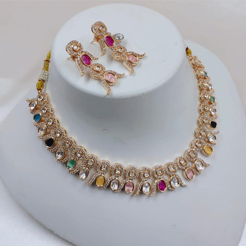 Lucentarts Jewellery Gold Plated Austrian Stone Necklace Set