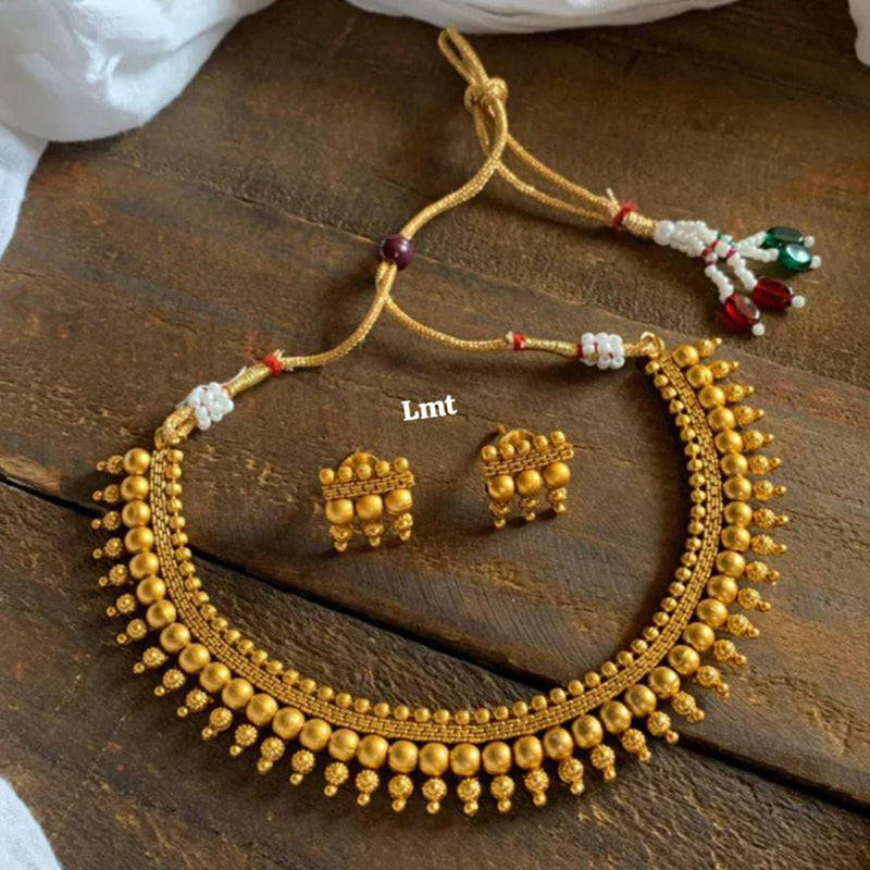 Lucentarts Jewellery Gold Plated Necklace Set