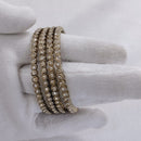 Lucentarts Jewellery Gold Plated Austrian Stone Bangles Set