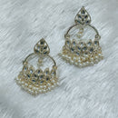 Lucentarts Jewellery Gold Plated Kundan Stone And Beads Dangler Earrings