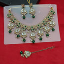 Lucentarts Jewellery Gold Plated Crystal Stone And Beads Necklace Set