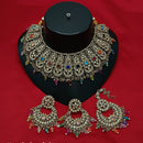 Lucentarts Jewellery Gold Plated Austrian Stone Choker Necklace Set
