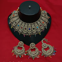 Lucentarts Jewellery Gold Plated Austrian Stone Choker Necklace Set