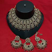 Lucentarts Jewellery Gold Plated Austrian Stone Choker Necklace Set