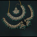 Lucentarts Jewellery Gold Plated Crystal Stone And Beads Necklace Set