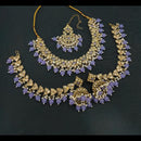 Lucentarts Jewellery Gold Plated Crystal Stone And Beads Necklace Set
