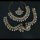 Lucentarts Jewellery Gold Plated Crystal Stone And Beads Necklace Set