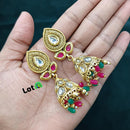 Lucentarts Jewellery Gold Plated Kundan Stone And Pearl Jhumki Earrings
