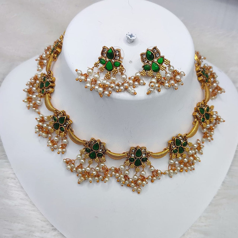 Lucentarts Jewellery Gold Plated Pearl Necklace Set