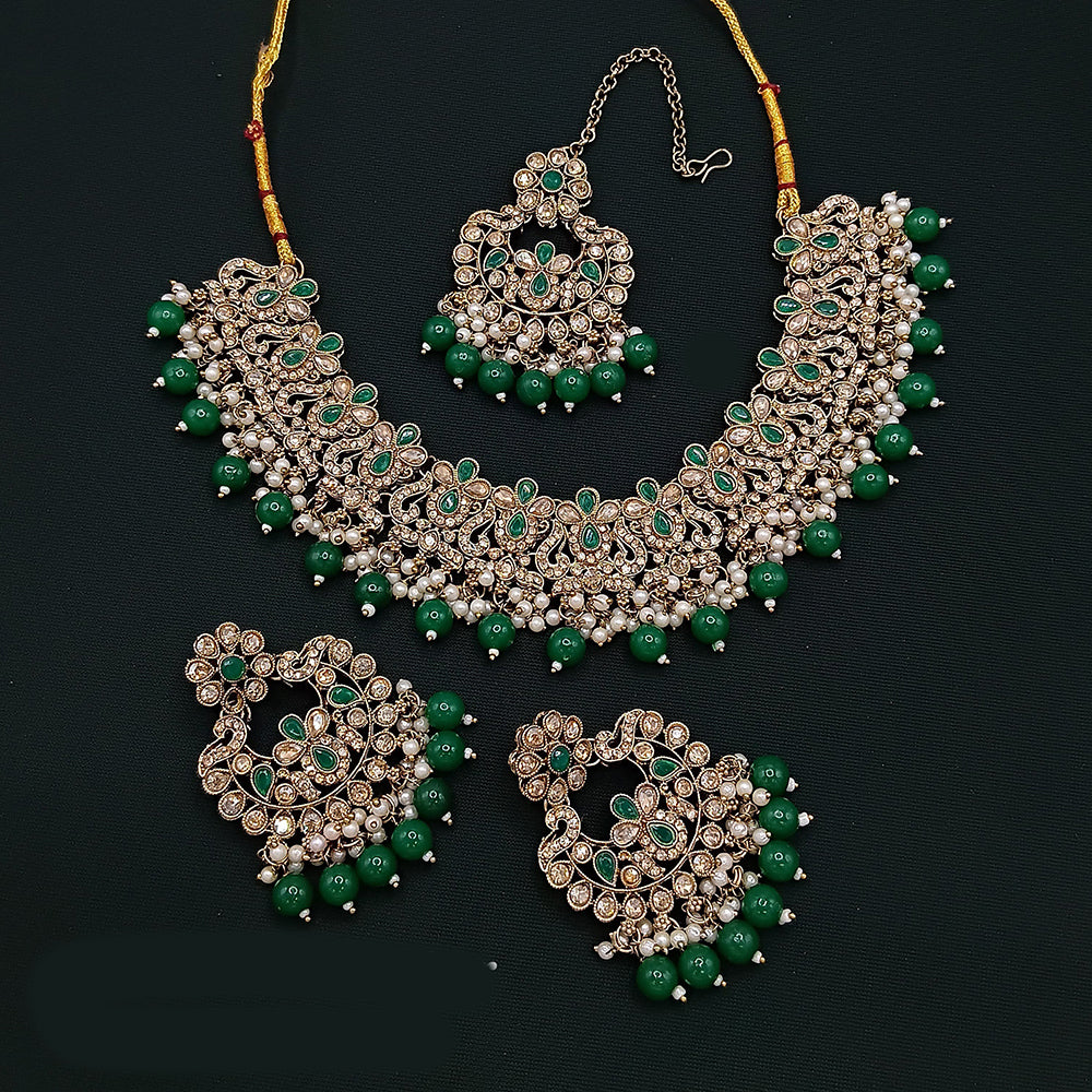 Lucentarts Jewellery Gold Plated Austrian Choker Necklace Set