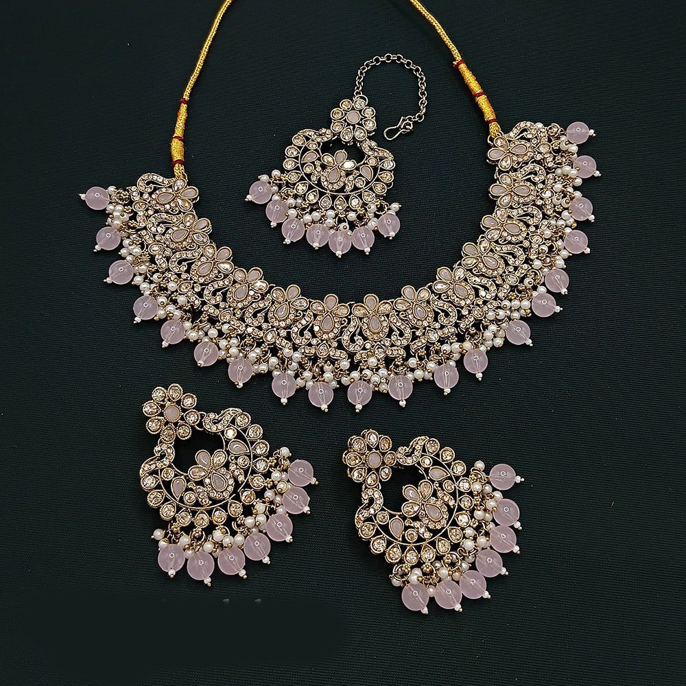 Lucentarts Jewellery Gold Plated Austrian Choker Necklace Set