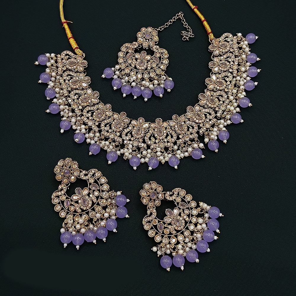 Lucentarts Jewellery Gold Plated Austrian Choker Necklace Set