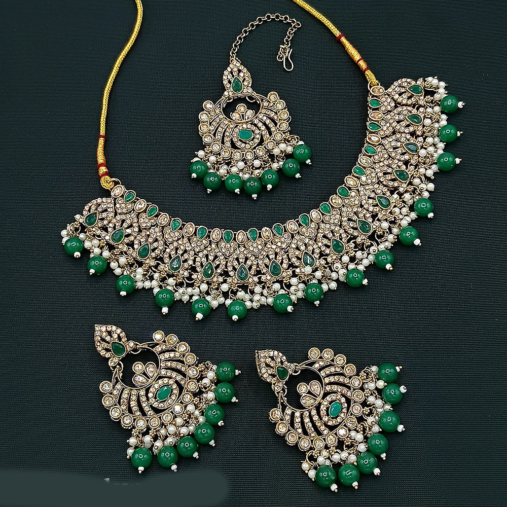 Lucentarts Jewellery Gold Plated Austrian Choker Necklace Set
