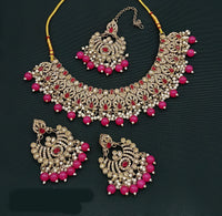 Lucentarts Jewellery Gold Plated Austrian Choker Necklace Set