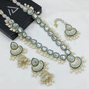 Lucentarts Jewellery Gold Plated Kundan Stone Meenakari  Necklace Set
