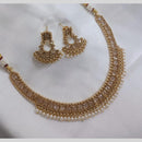 Lucentarts Jewellery Gold Plated Crystal Stone And Pearl Necklace Set