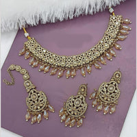 Lucentarts Jewellery Crystal Stone And Beads Choker Necklace Set